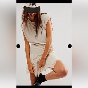 Free People Cream Mini Dress